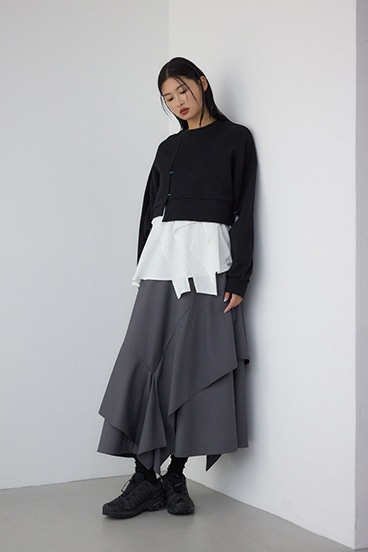 【PLUS】レイヤードスカート 詳細画像
