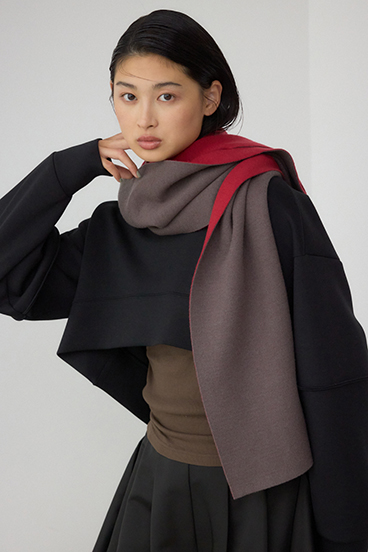 【PLUS】リバーシブルフーディーマフラー