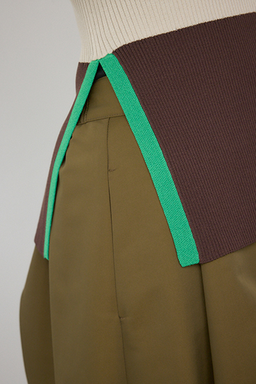 【PLUS】カラーブロッキングリブニット 詳細画像