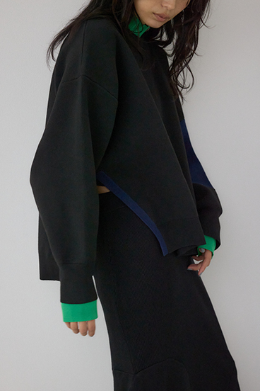 【PLUS】レイヤードライクブロッキングプルオーバー