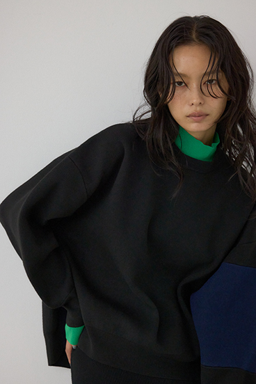 【PLUS】レイヤードライクブロッキングプルオーバー