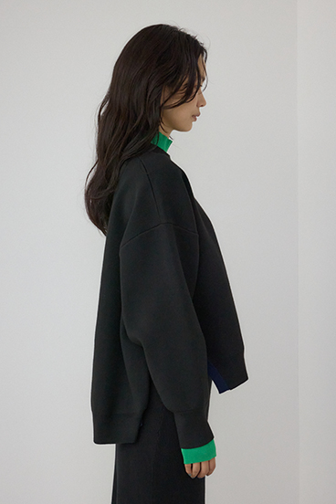 【PLUS】レイヤードライクブロッキングプルオーバー 詳細画像