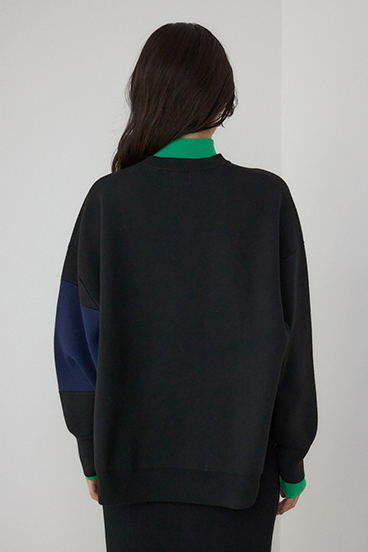 【PLUS】レイヤードライクブロッキングプルオーバー 詳細画像