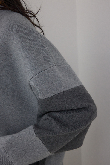 【PLUS】レイヤードライクブロッキングプルオーバー 詳細画像