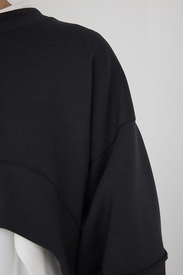 【PLUS】ダンボールフレアショートトップス 詳細画像