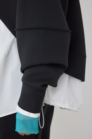 【PLUS】ダンボールフレアショートトップス 詳細画像