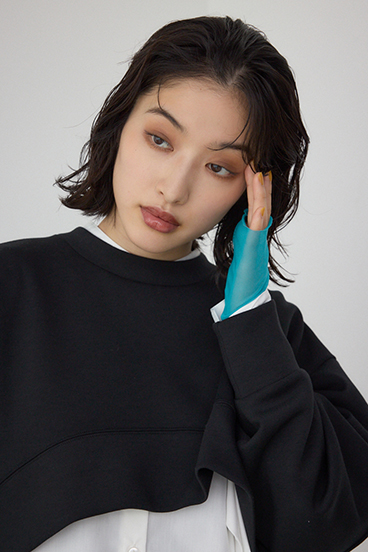 【PLUS】ダンボールフレアショートトップス