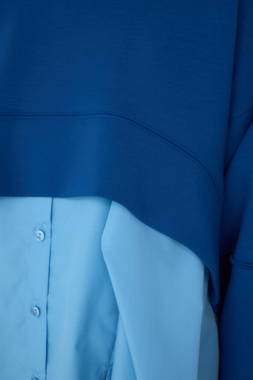 【PLUS】ダンボールフレアショートトップス 詳細画像