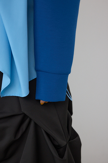 【PLUS】ダンボールフレアショートトップス 詳細画像