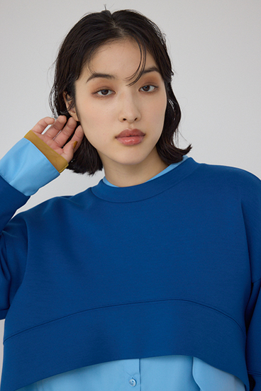 【PLUS】ダンボールフレアショートトップス 詳細画像