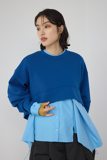 【PLUS】ダンボールフレアショートトップス 詳細画像