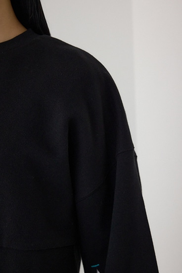 【PLUS】 レイヤードクロップドプルオーバー 詳細画像