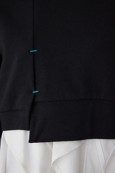 【PLUS】 レイヤードクロップドプルオーバー 詳細画像