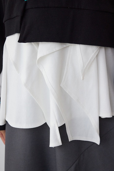 【PLUS】 レイヤードクロップドプルオーバー 詳細画像