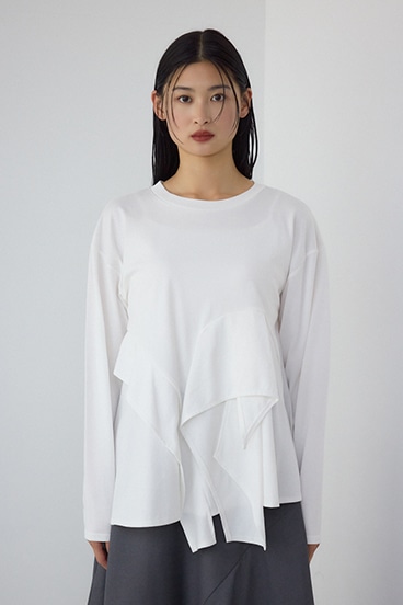 【PLUS】 レイヤードクロップドプルオーバー 詳細画像