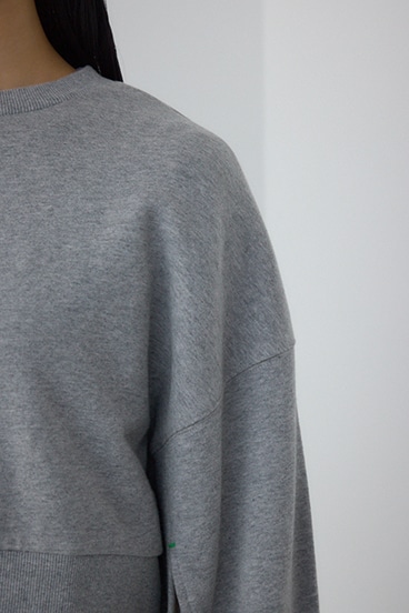 【PLUS】 レイヤードクロップドプルオーバー 詳細画像