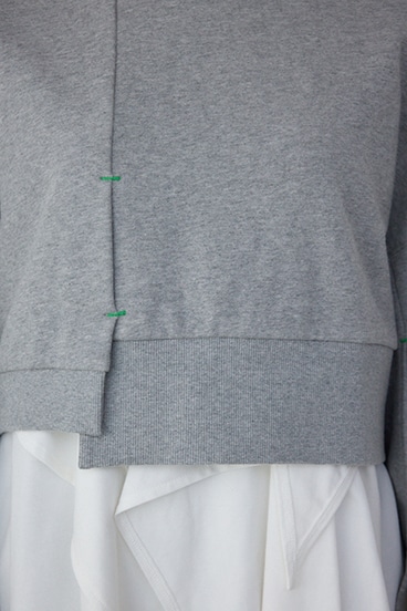 【PLUS】 レイヤードクロップドプルオーバー 詳細画像