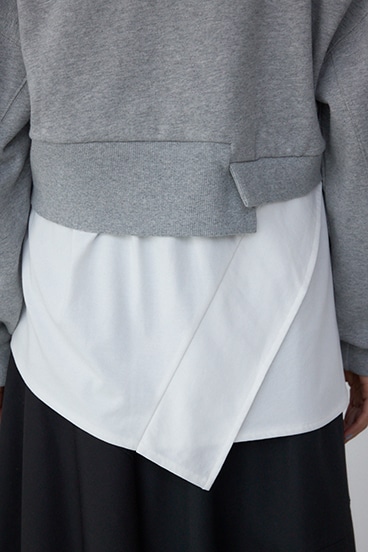 【PLUS】 レイヤードクロップドプルオーバー 詳細画像