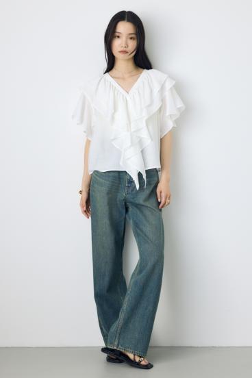 AZUL DENIM ハイウエストワイドデニム 詳細画像