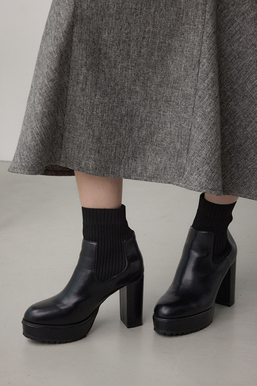 【WEB限定再入荷】ソックスヒールブーツ 詳細画像