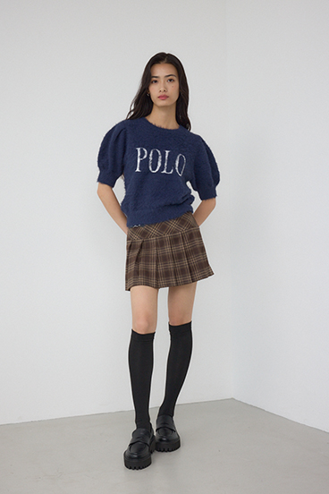 POLO BCS×AZUL チェックミニスカートパンツ 詳細画像