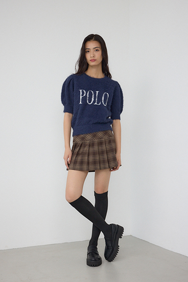 POLO BCS×AZUL チェックミニスカートパンツ 詳細画像