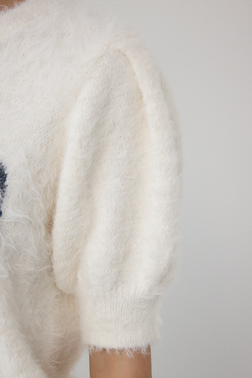 POLO BCS×AZUL シャギー5分袖ニット 詳細画像