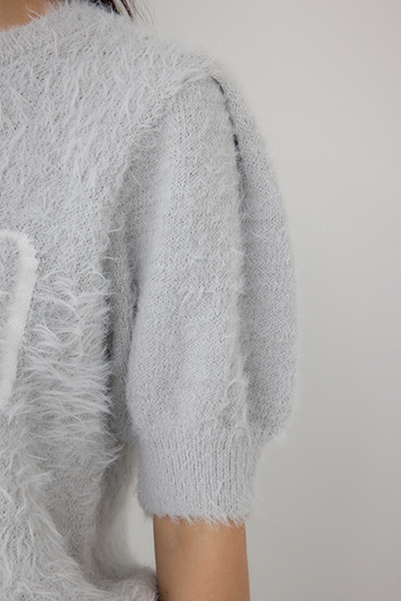 POLO BCS×AZUL シャギー5分袖ニット 詳細画像