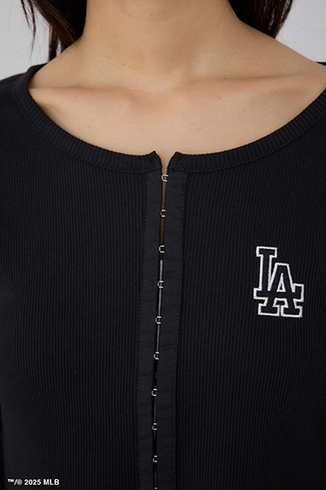 【MLB】フロントホックリブトップス 詳細画像