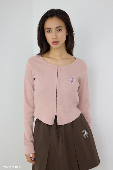 【MLB】フロントホックリブトップス 詳細画像