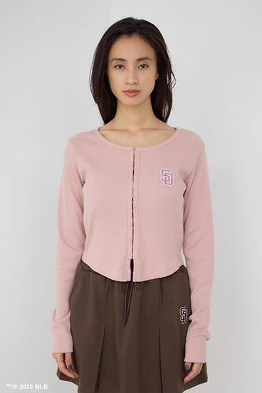 【MLB】フロントホックリブトップス 詳細画像