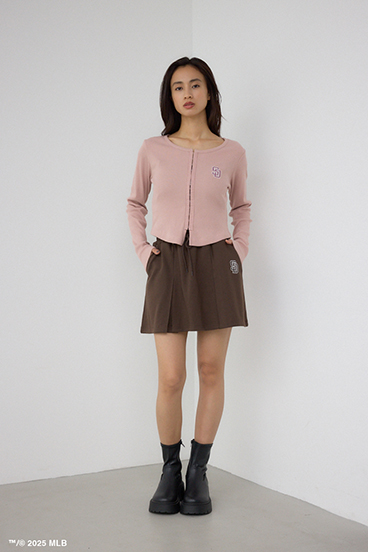 【MLB】ダブルウエストプリーツミニスカート 詳細画像