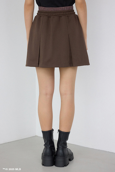 【MLB】ダブルウエストプリーツミニスカート 詳細画像