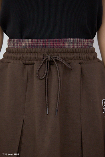 【MLB】ダブルウエストプリーツミニスカート 詳細画像