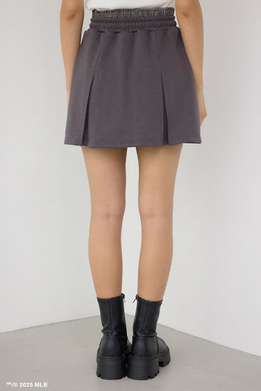 【MLB】ダブルウエストプリーツミニスカート 詳細画像