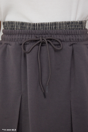 【MLB】ダブルウエストプリーツミニスカート 詳細画像