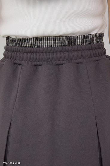 【MLB】ダブルウエストプリーツミニスカート 詳細画像