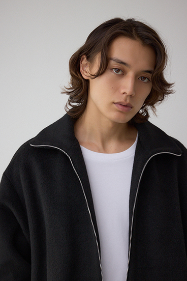 起毛スタンドカラージップアップブルゾン