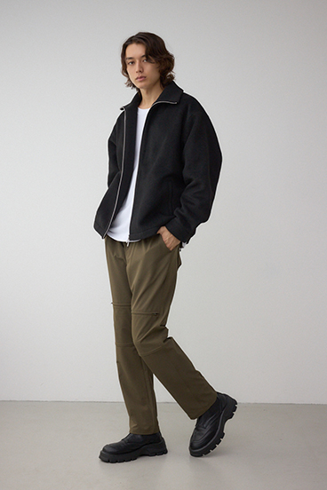 起毛スタンドカラージップアップブルゾン 詳細画像