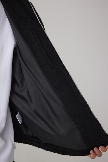 起毛スタンドカラージップアップブルゾン 詳細画像