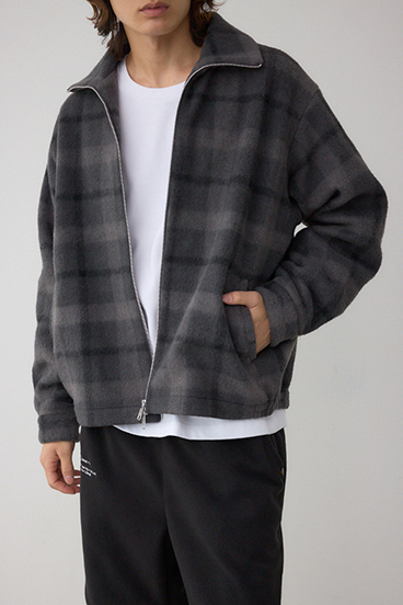 起毛スタンドカラージップアップブルゾン