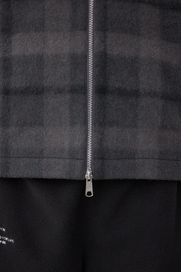 起毛スタンドカラージップアップブルゾン 詳細画像