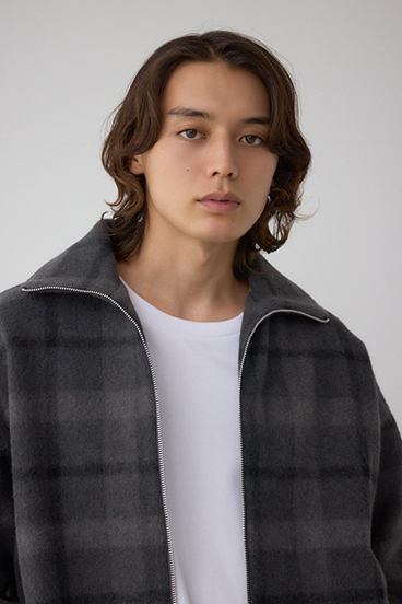 起毛スタンドカラージップアップブルゾン