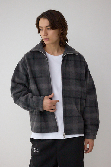 起毛スタンドカラージップアップブルゾン 詳細画像