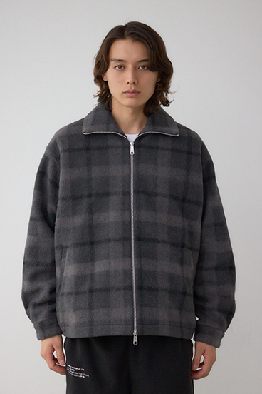 起毛スタンドカラージップアップブルゾン 詳細画像