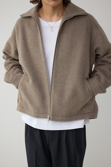 起毛スタンドカラージップアップブルゾン