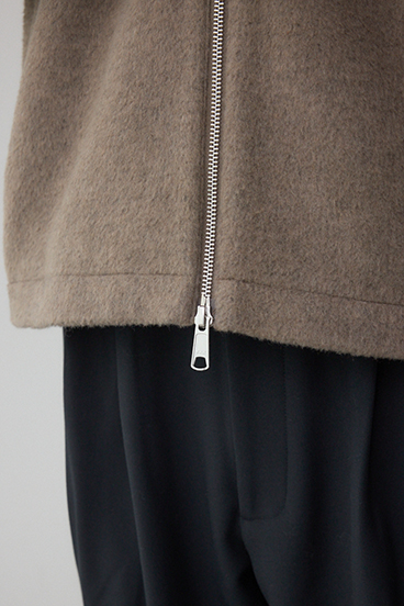 起毛スタンドカラージップアップブルゾン 詳細画像