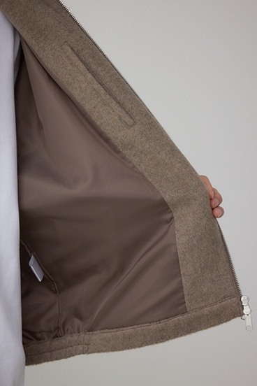 起毛スタンドカラージップアップブルゾン 詳細画像