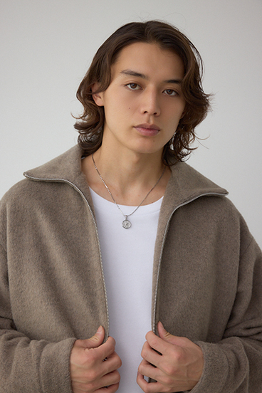 起毛スタンドカラージップアップブルゾン