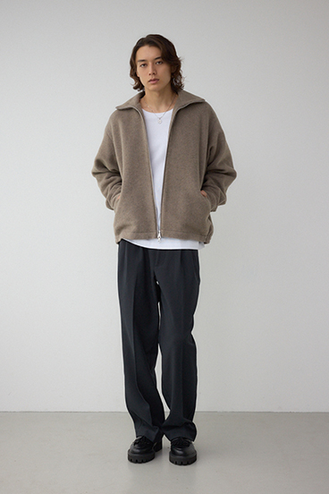 起毛スタンドカラージップアップブルゾン 詳細画像